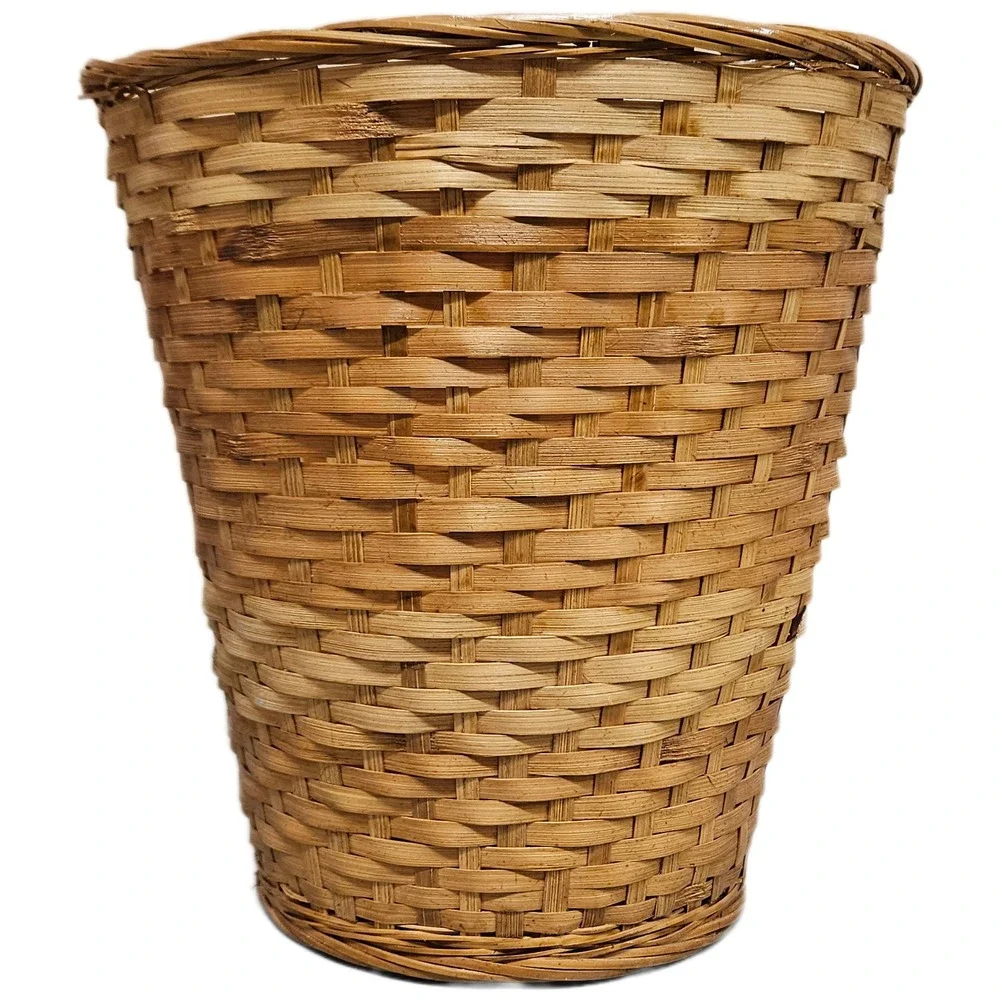 Set of‎ 3 Woven Baskets Natural Bamboo Seagrass Storage/Waste Baskets Pot Covers